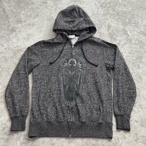 Disney Parks Hoodie Mens Medium Gray Nightmare Before Christmas Jack Skellington